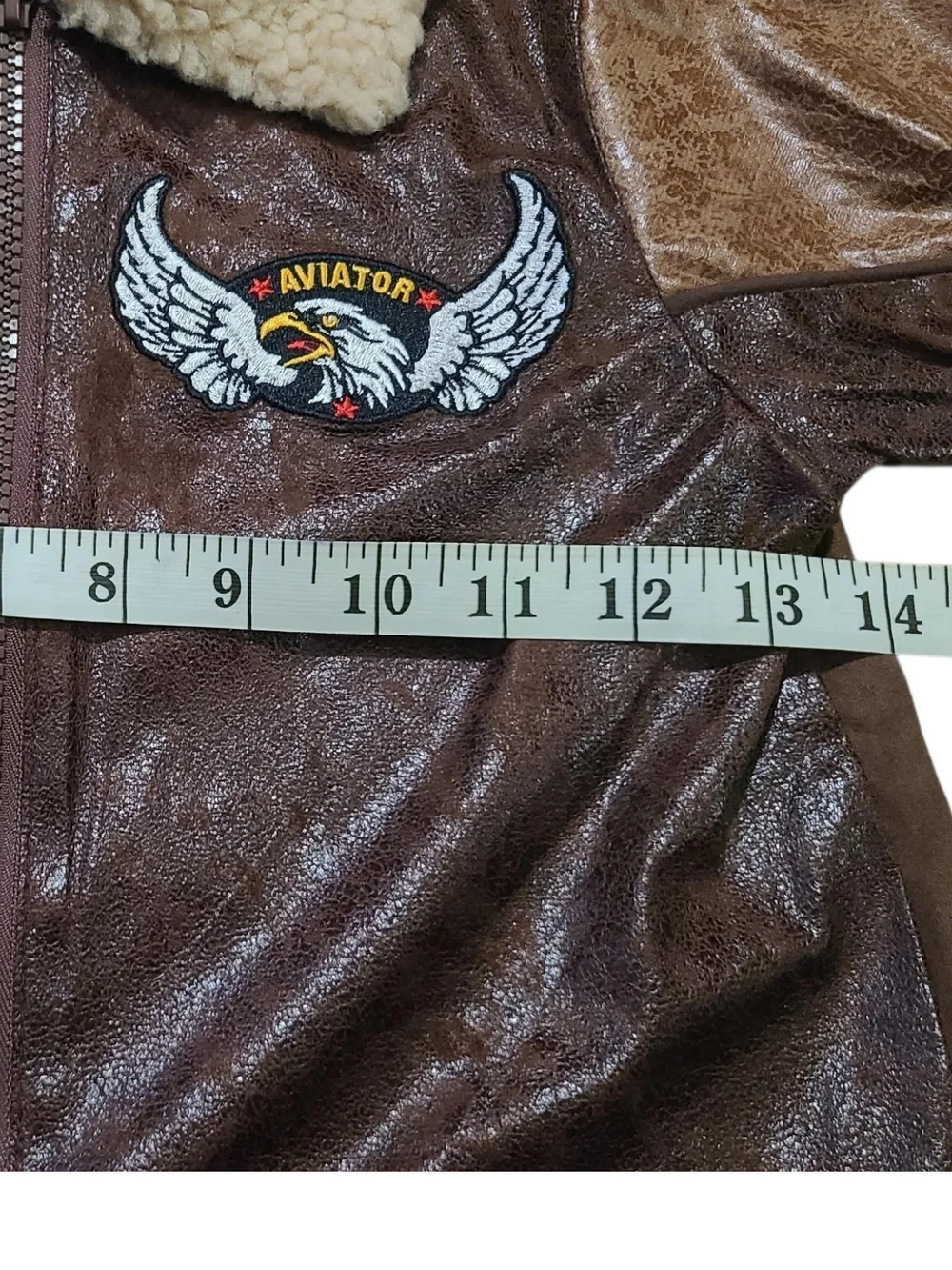 Kids Brown Faux Shearling Aviator Costume 2 Piece 4-5T